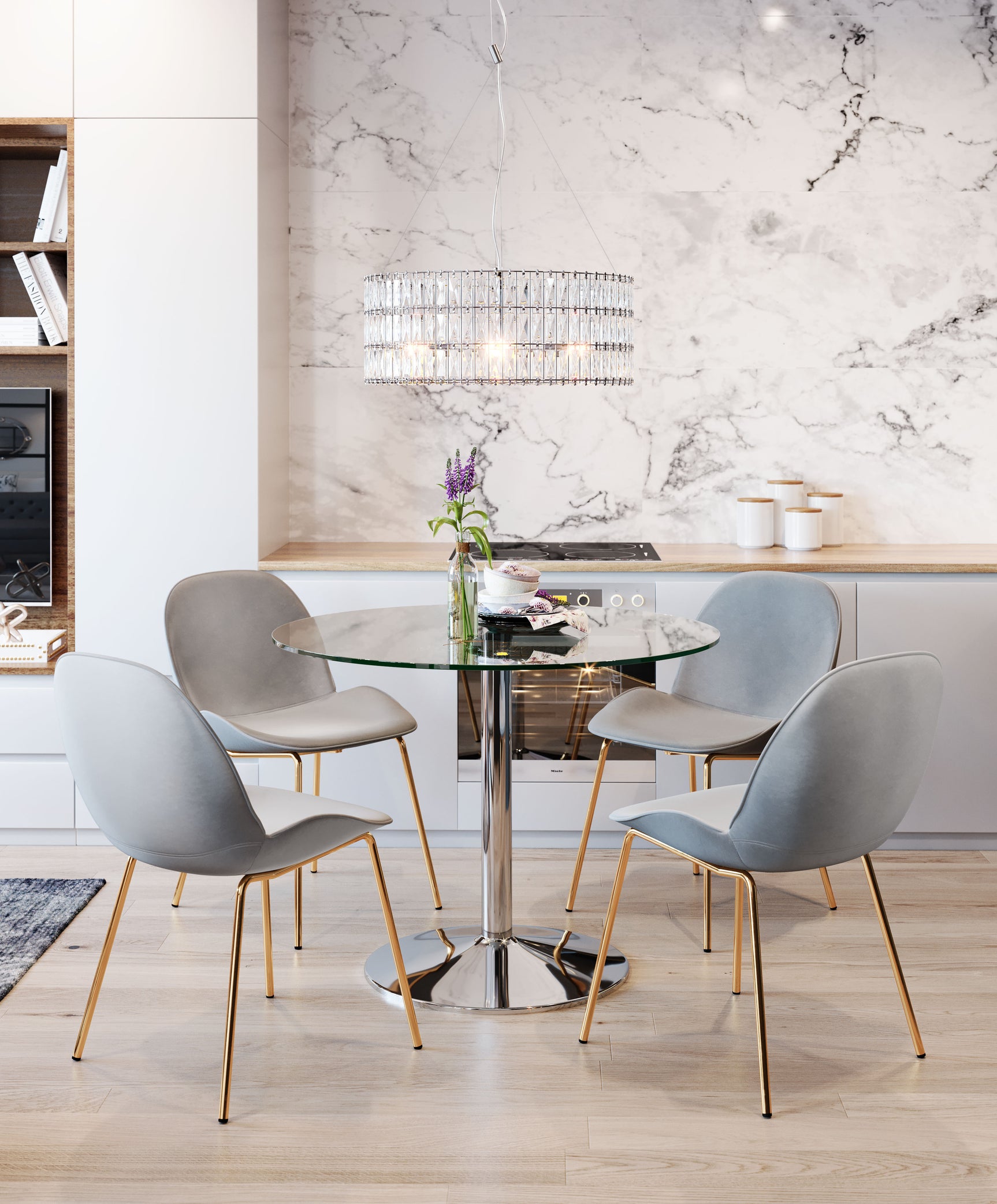 Jena Chrome Ceiling Lamp