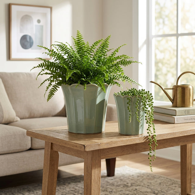 Deangrove Green Planters (Set of 2)