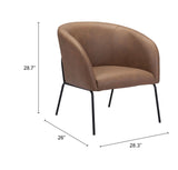 Quinten Vintage Brown Accent Chair