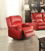 Zuriel Red Motion Rocker Recliner