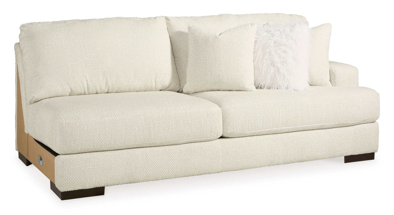Zada Ivory 6pc LAF Chaise Sectional - Ornate Home