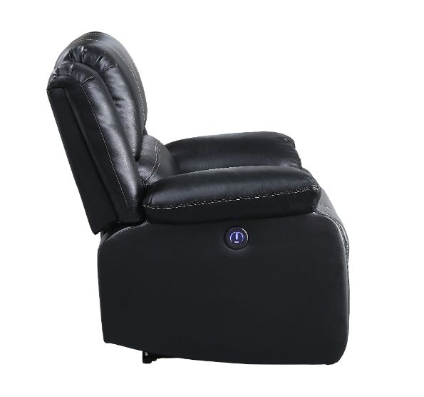 Zuriel Black  Power Motion Recliner W/USB - Ornate Home