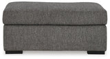Gardiner Pewter Oversized Chair and Ottoman