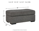 Gardiner Pewter Oversized Chair and Ottoman