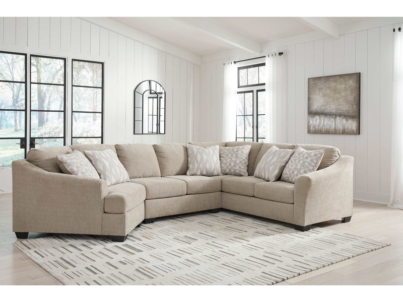 Brogan Bay Cork 3pc Sectional w/ LAF Cuddler - Ornate Home