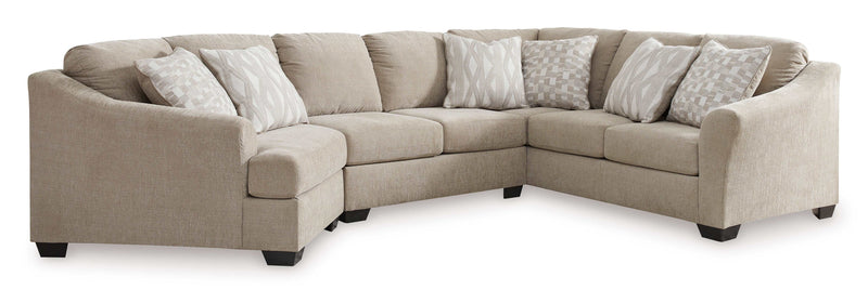 Brogan Bay Cork 3pc Sectional w/ LAF Cuddler - Ornate Home