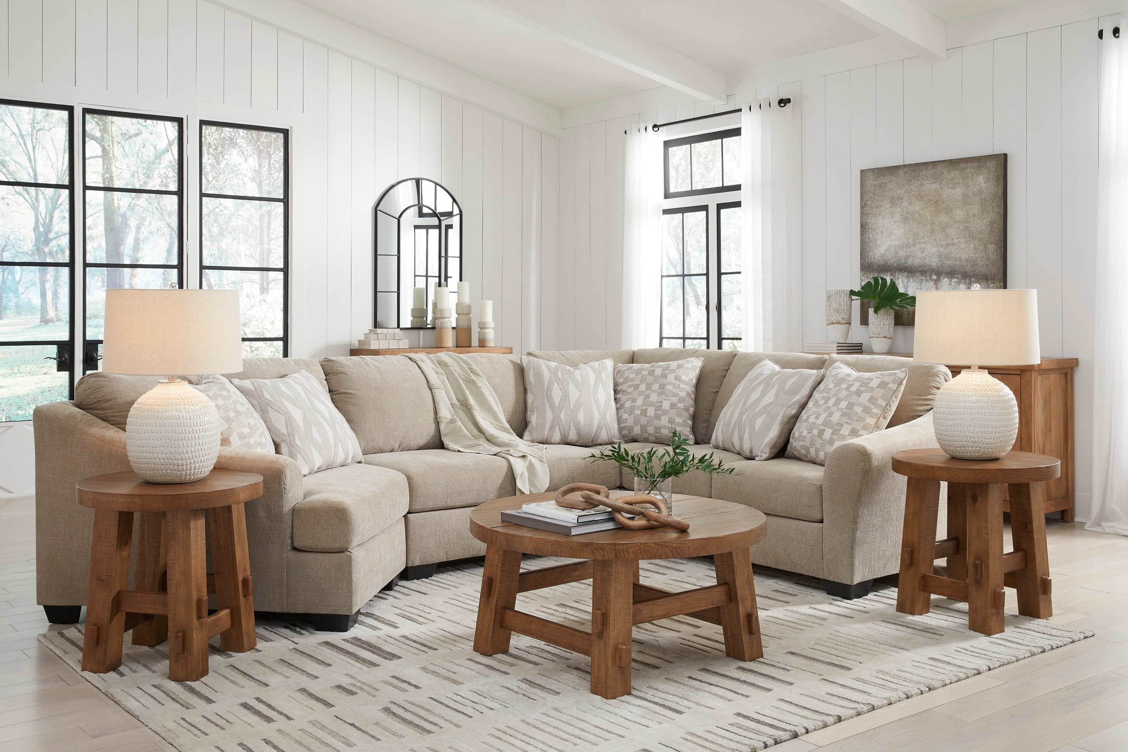 Brogan Bay Cork 3pc Sectional w/ LAF Cuddler - Ornate Home