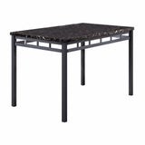 Olney Brown 5-Piece Pack Dinette Set Faux Marble Top