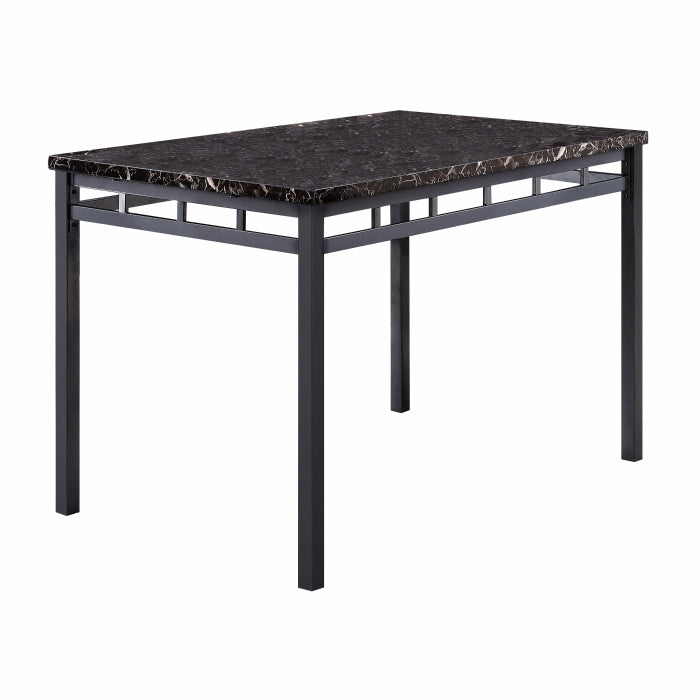 Olney Brown 5-Piece Pack Dinette Set Faux Marble Top