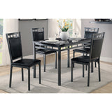 Olney Brown 5-Piece Pack Dinette Set Faux Marble Top