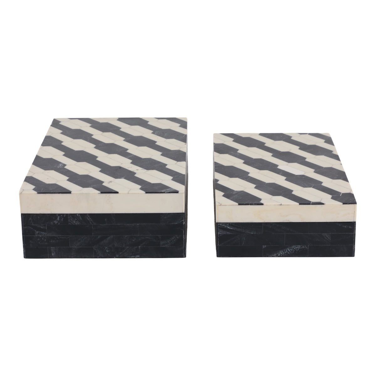 Dorsetmill Black/Ivory Boxes (Set of 2)