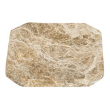 Marigold Brown Empredor Marble Tray with Blvd Edge