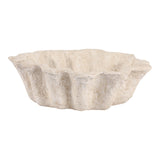 Ragtown Ivory Fluted Paper Mache Bowl