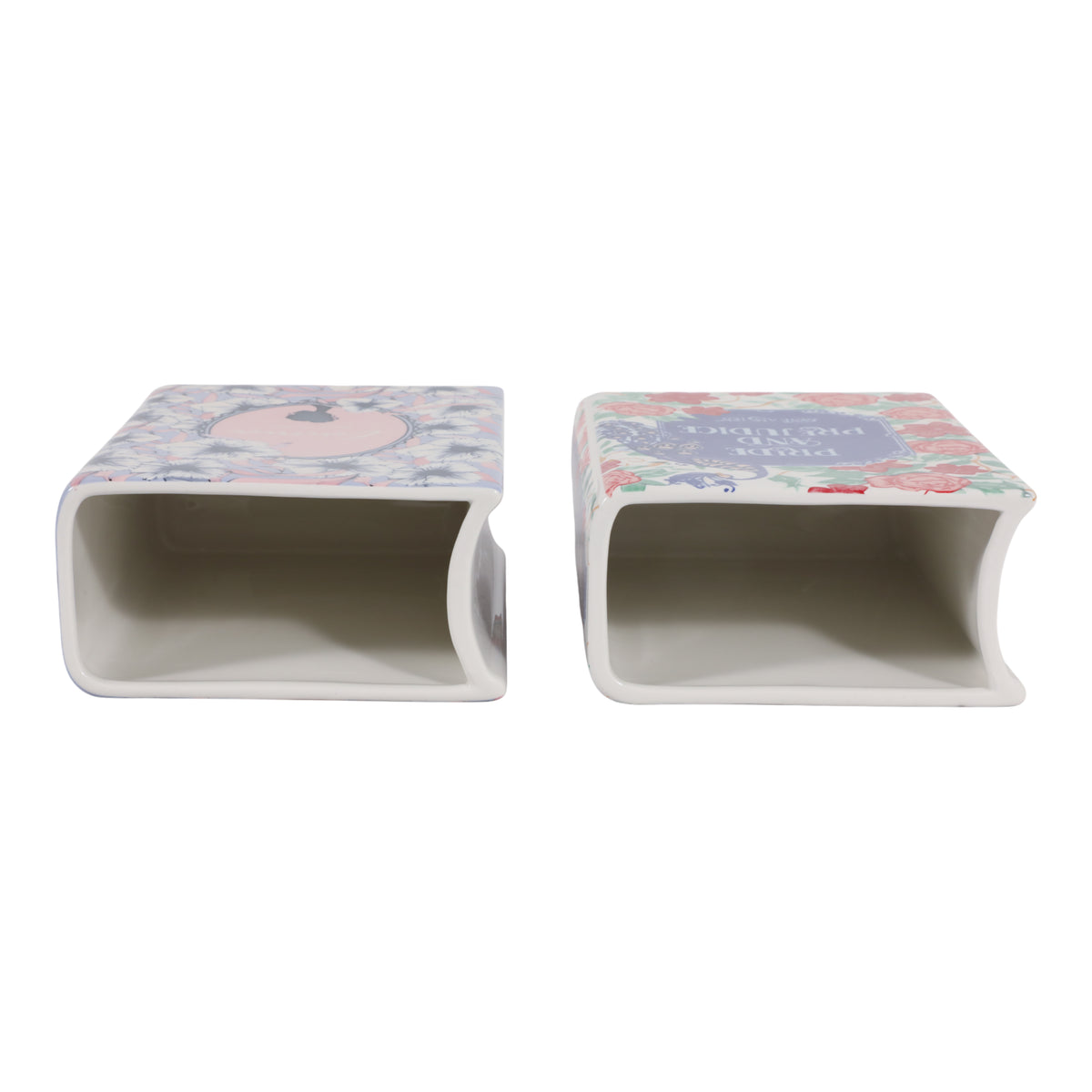 Aptos Multicolor Jane Austen Novels Book Vases (Set of 2)