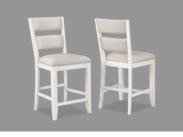 Wendy White Counter Height Dining Chairs (Set of 2) - Ornate Home