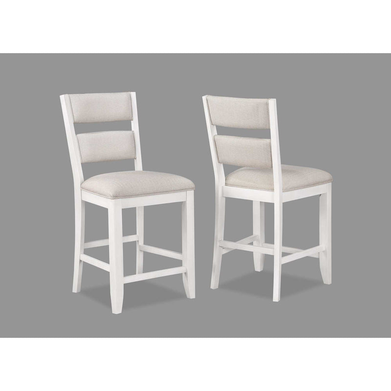 Wendy White Counter Height Dining Chairs (Set of 2) - Ornate Home