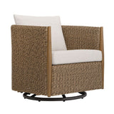 Cala Brown Outdoor Swivel Rocking Chair
