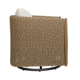 Cala Brown Outdoor Swivel Rocking Chair