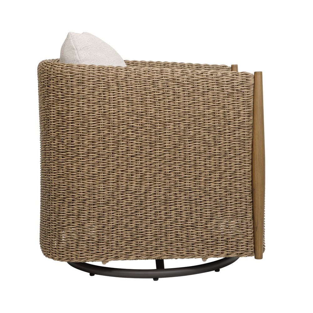 Cala Brown Outdoor Swivel Rocking Chair