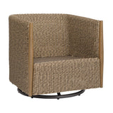 Cala Brown Outdoor Swivel Rocking Chair