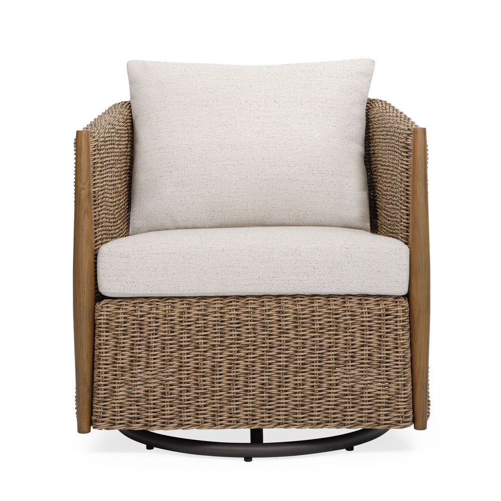Cala Brown Outdoor Swivel Rocking Chair