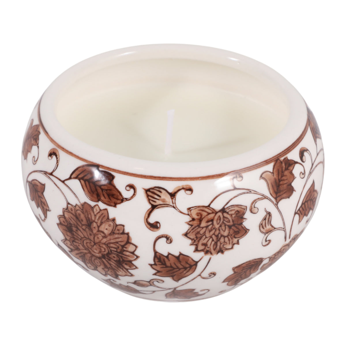 Glasgow Brown/White Neroli Basil Chinoiserie Candle