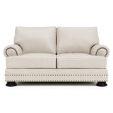Foster Cream Loveseat Without Pillows