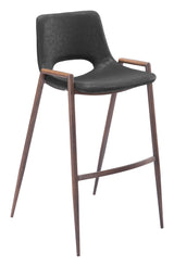 Desi Black & Walnut Barstool (Set of 2)