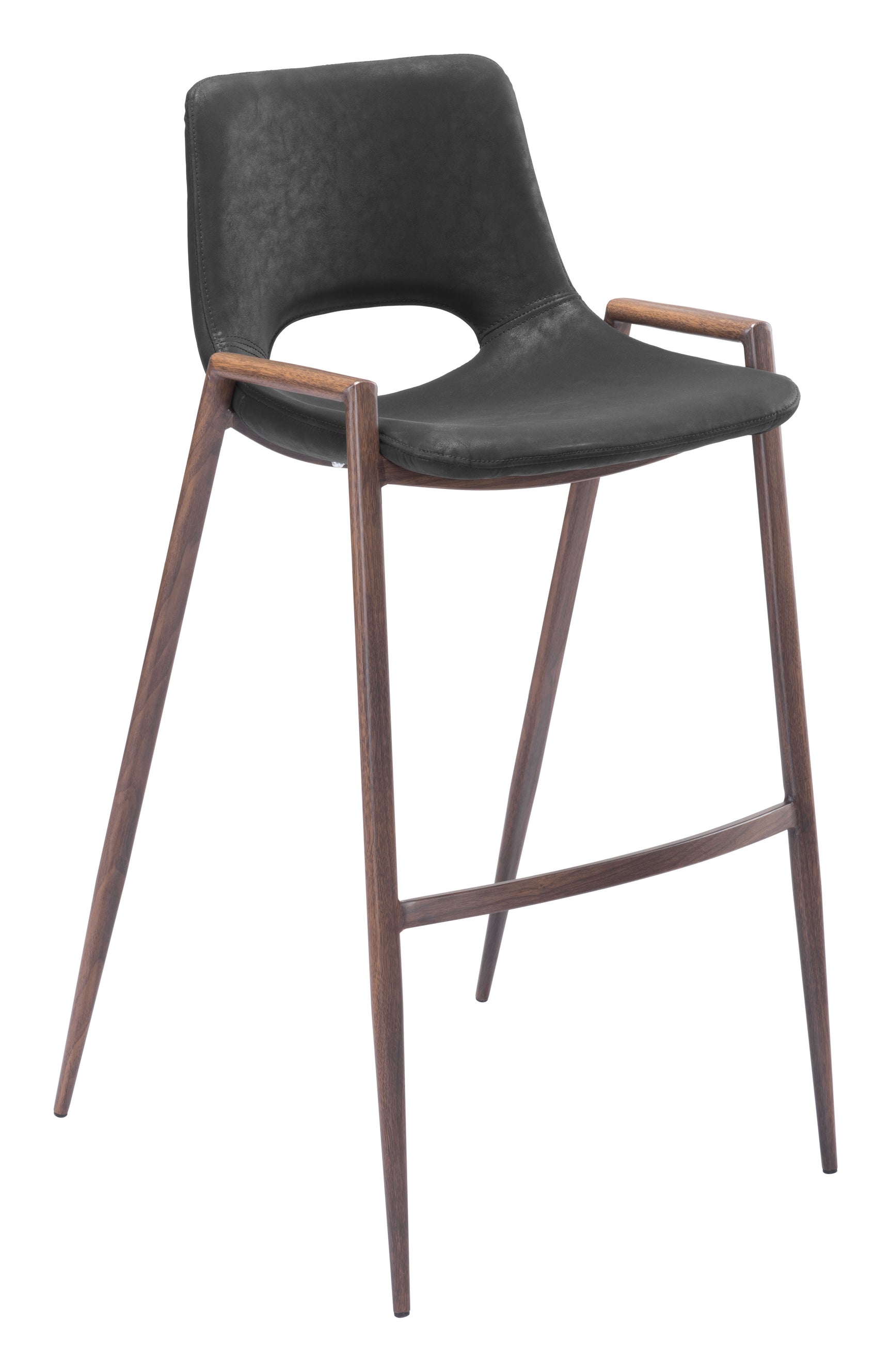 Desi Black & Walnut Barstool (Set of 2)