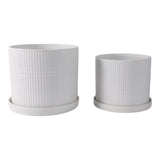 Grahammill White Planters (Set of 2)