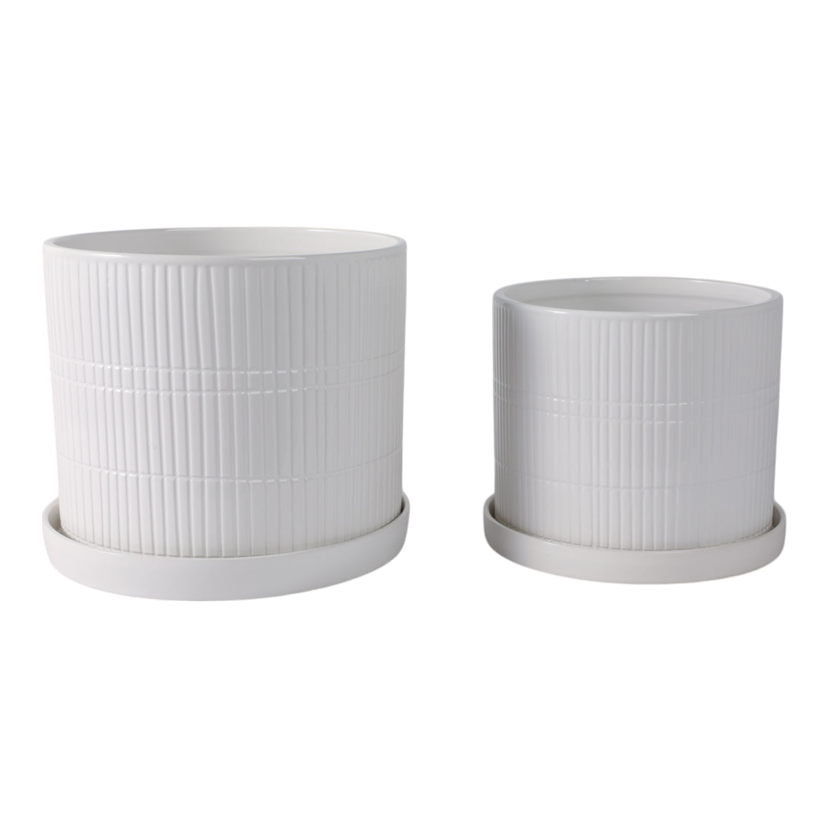 Grahammill White Planters (Set of 2)
