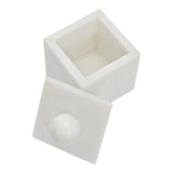 Hollystone White Marble Box with Ball Knob