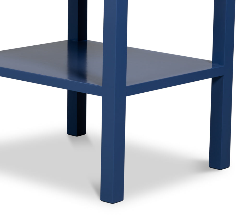 Windy Blue Single Drawer Side Table