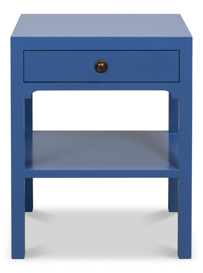 Windy Blue Single Drawer Side Table