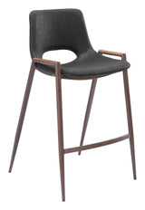Desi Black & Walnut Counter Stool (Set of 2)