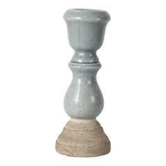 Westport Blue/Ivory Large Crackle Statement Pillar Holder