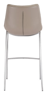 Magnus Brown & Silver Barstool (Set of 2)