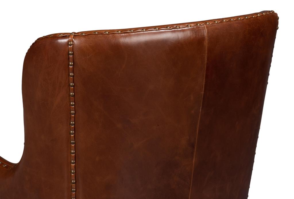 Whitney Brown Distilled Leather Chair