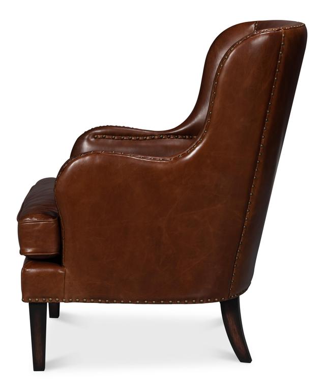 Whitney Brown Distilled Leather Chair