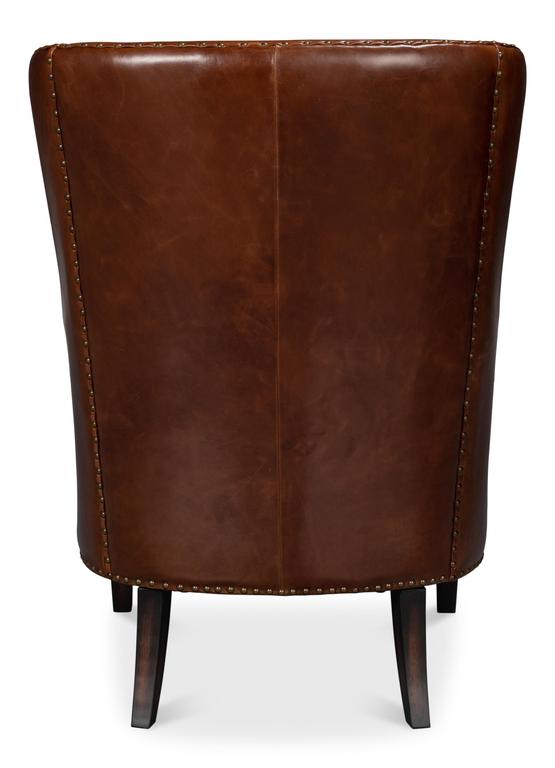 Whitney Brown Distilled Leather Chair