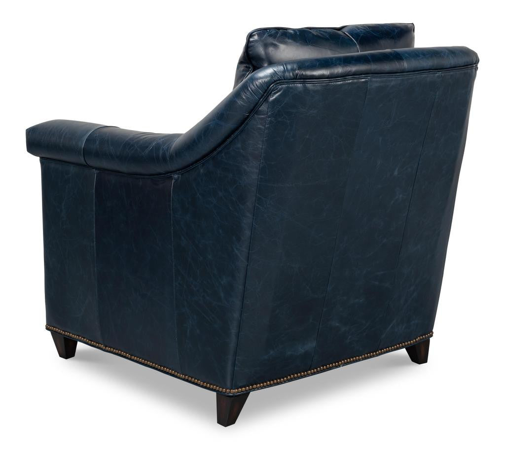 Vandike Blue Arm Chair