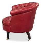 Bastian Red Leather Armchair