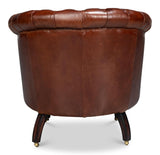 Bastian Brown Leather Armchair