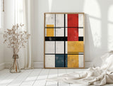 Modular Rhythm – Abstract Primary Color Grid Art