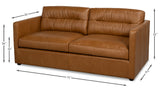 Grant Tuxedo Brown Sofa