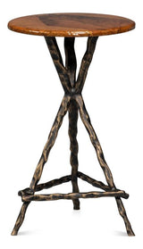 Planter's Brown/Brass Side Table