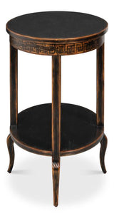 Golden Rim Black Side Table