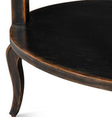 Golden Rim Black Side Table
