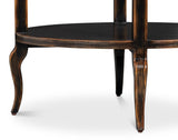Golden Rim Black Side Table