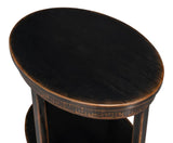 Golden Rim Black Side Table